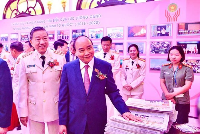 Thủ tướng Nguyễn Xuân Phúc, Bộ trưởng Tô Lâm tại Đại hội
