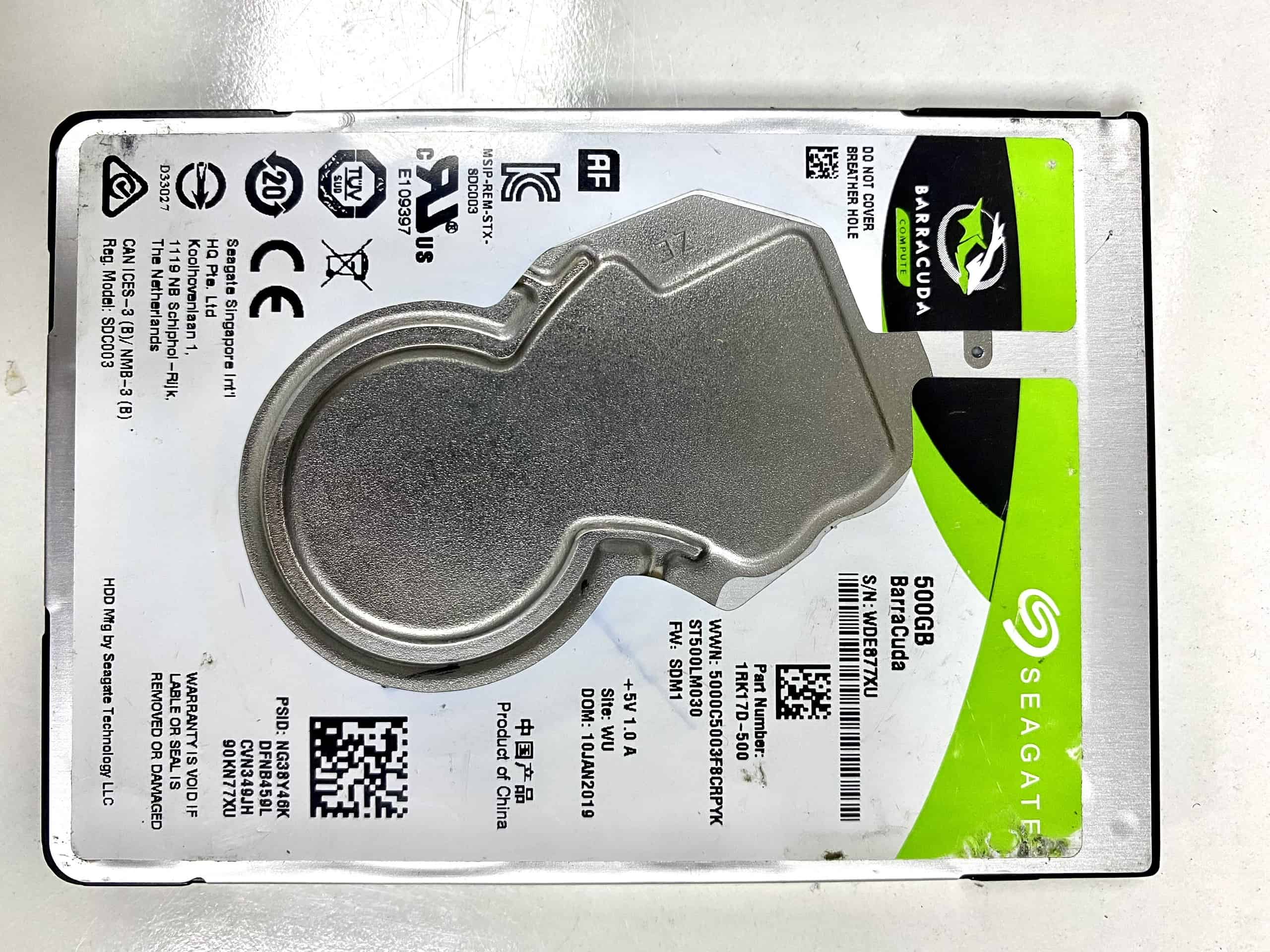 Phục hồi dữ liệu cho ổ cứng HDD Seagate 500GB BarraCuda