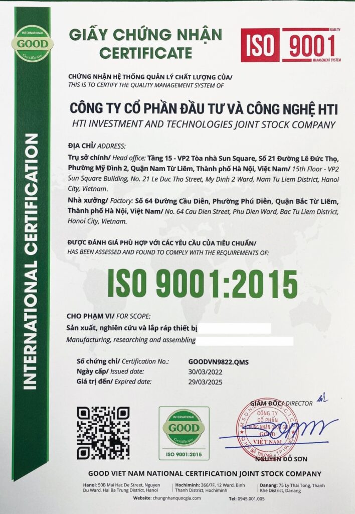 Chứng nhận ISO 9001