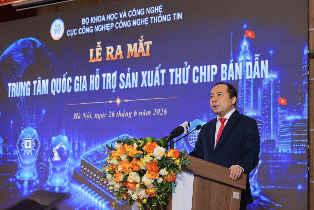 Bộ trưởng Bộ KH&CN Vũ Hải Quân phát biểu chỉ đạo tại buổi lễ - Ảnh: VGP/TG
